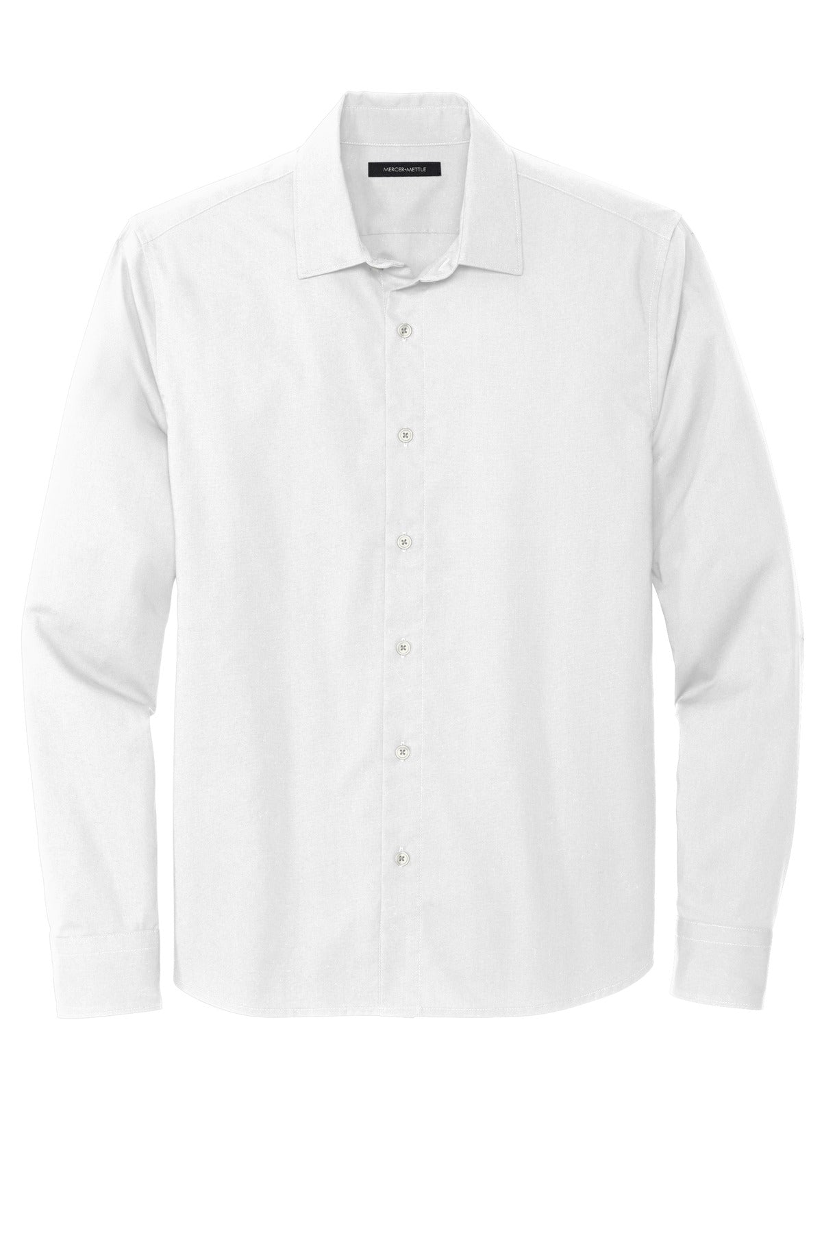 Mercer+Mettle Long Sleeve Stretch Woven Shirt - White