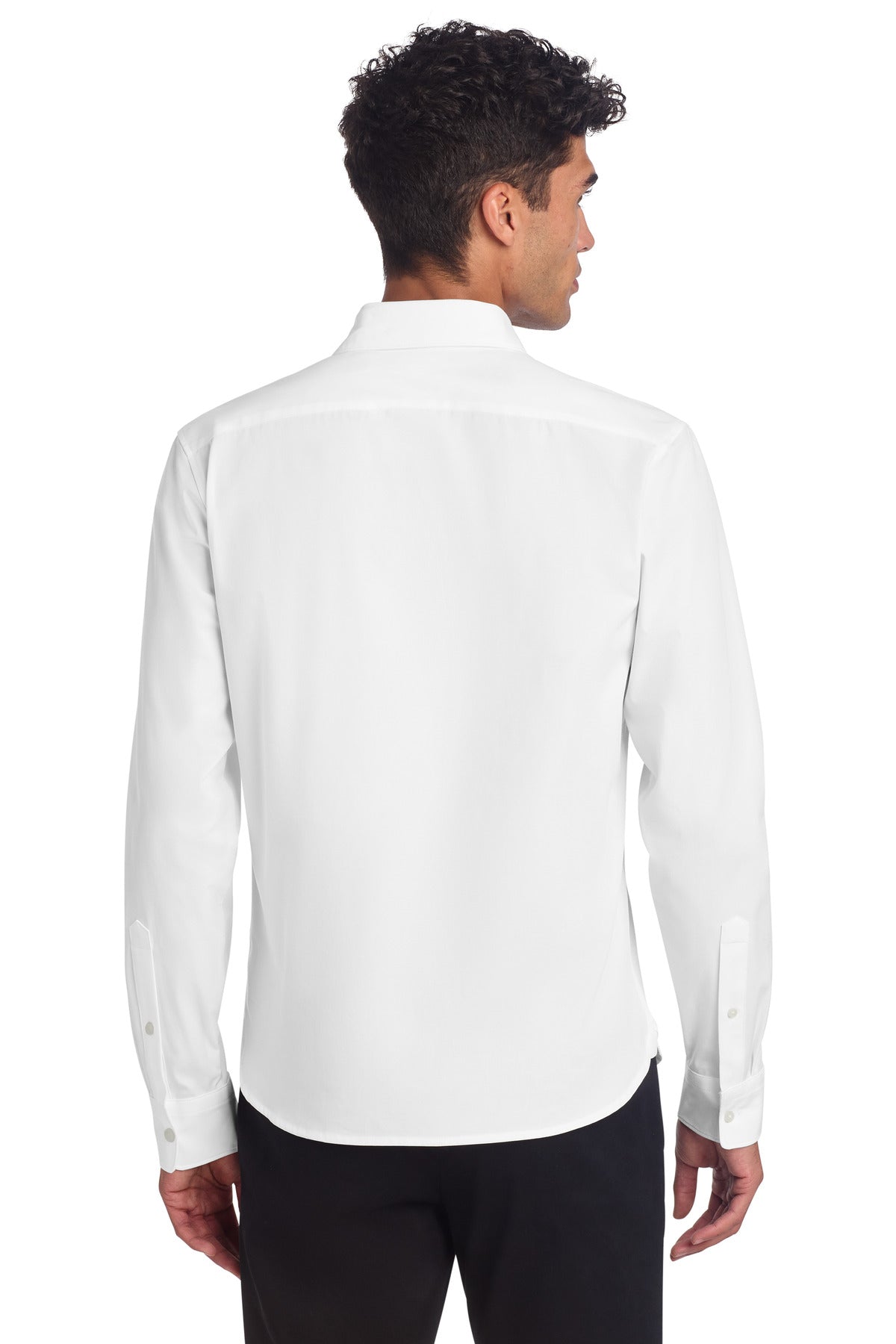 Mercer+Mettle Long Sleeve Stretch Woven Shirt - White