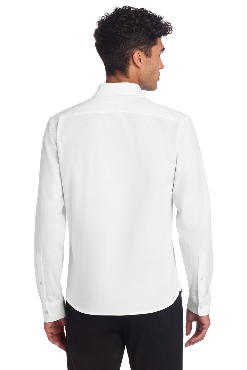 Mercer+Mettle Long Sleeve Stretch Woven Shirt - White