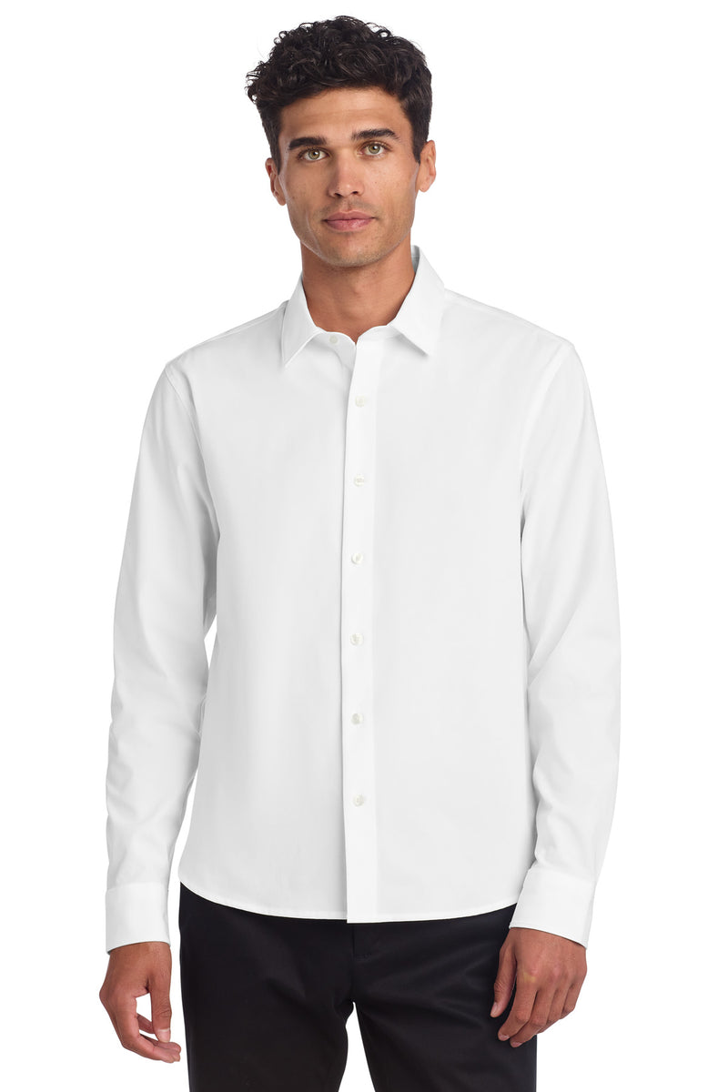 Mercer+Mettle Long Sleeve Stretch Woven Shirt - White