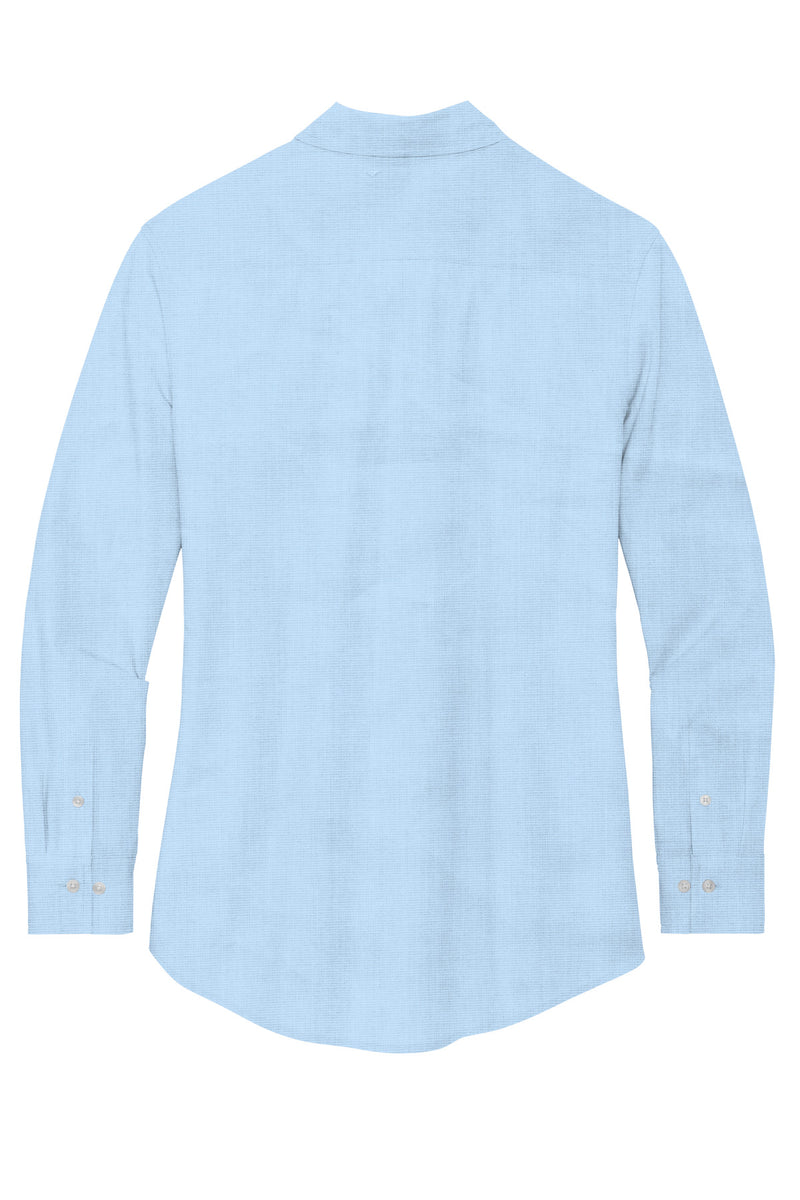 Mercer+Mettle Women's Long Sleeve Stretch Woven Shirt - Air Blue End On End