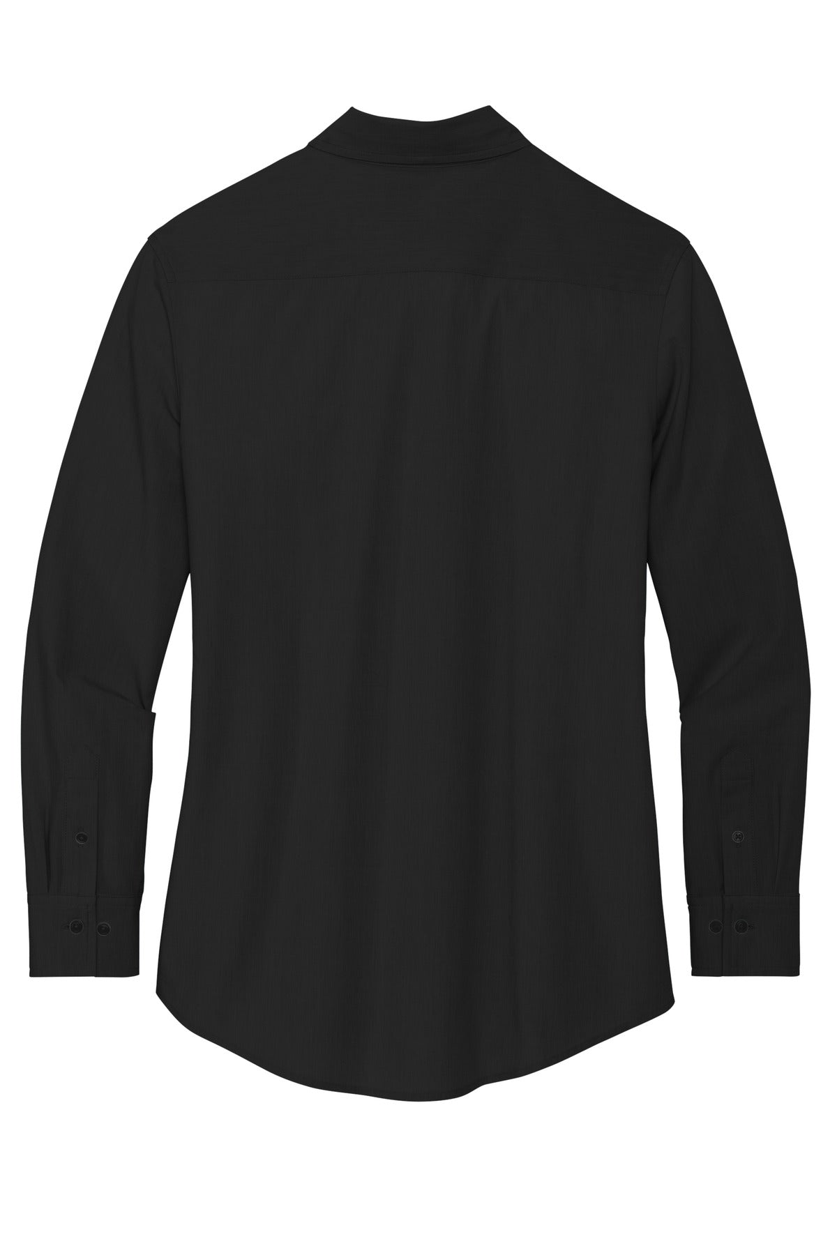Mercer+Mettle Women's Long Sleeve Stretch Woven Shirt - Deep Black
