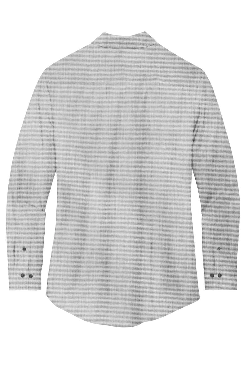 Mercer+Mettle Women's Long Sleeve Stretch Woven Shirt - Gusty Grey End On End