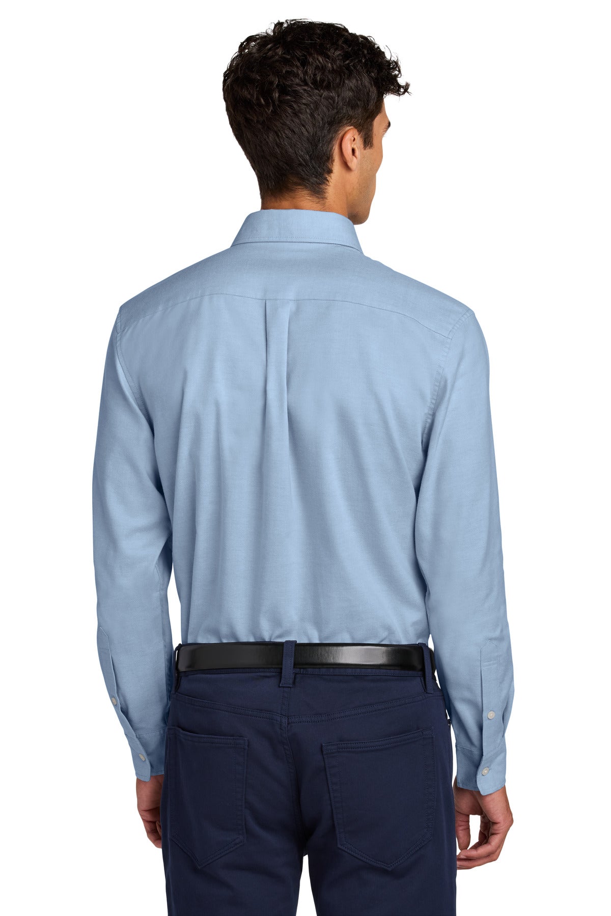 Mercer+Mettle Long Sleeve Modern Oxford Shirt - Cobalt
