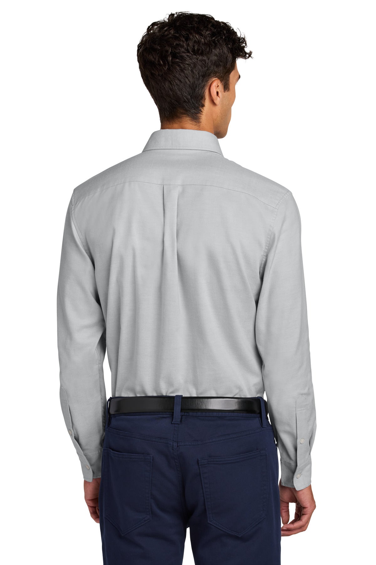 Mercer+Mettle Long Sleeve Modern Oxford Shirt - Gusty Grey