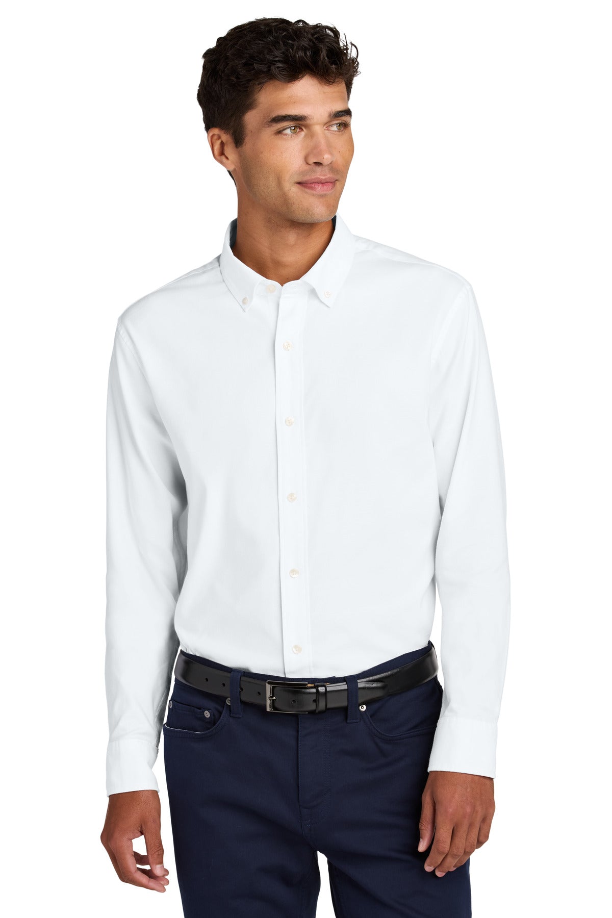Mercer+Mettle Long Sleeve Modern Oxford Shirt - White