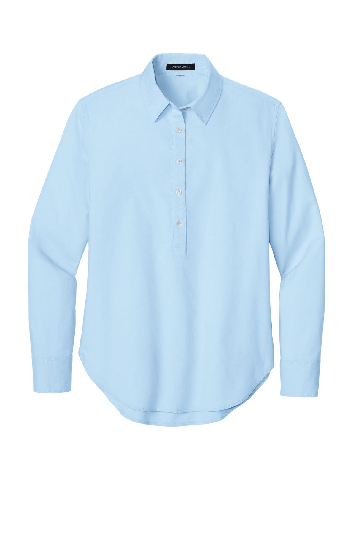 Mercer+Mettle Women's Long Sleeve Modern Oxford Shirt - Light Blue