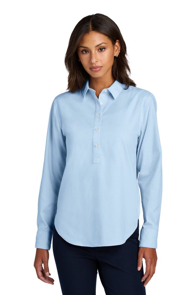 Mercer+Mettle Women's Long Sleeve Modern Oxford Shirt - Light Blue