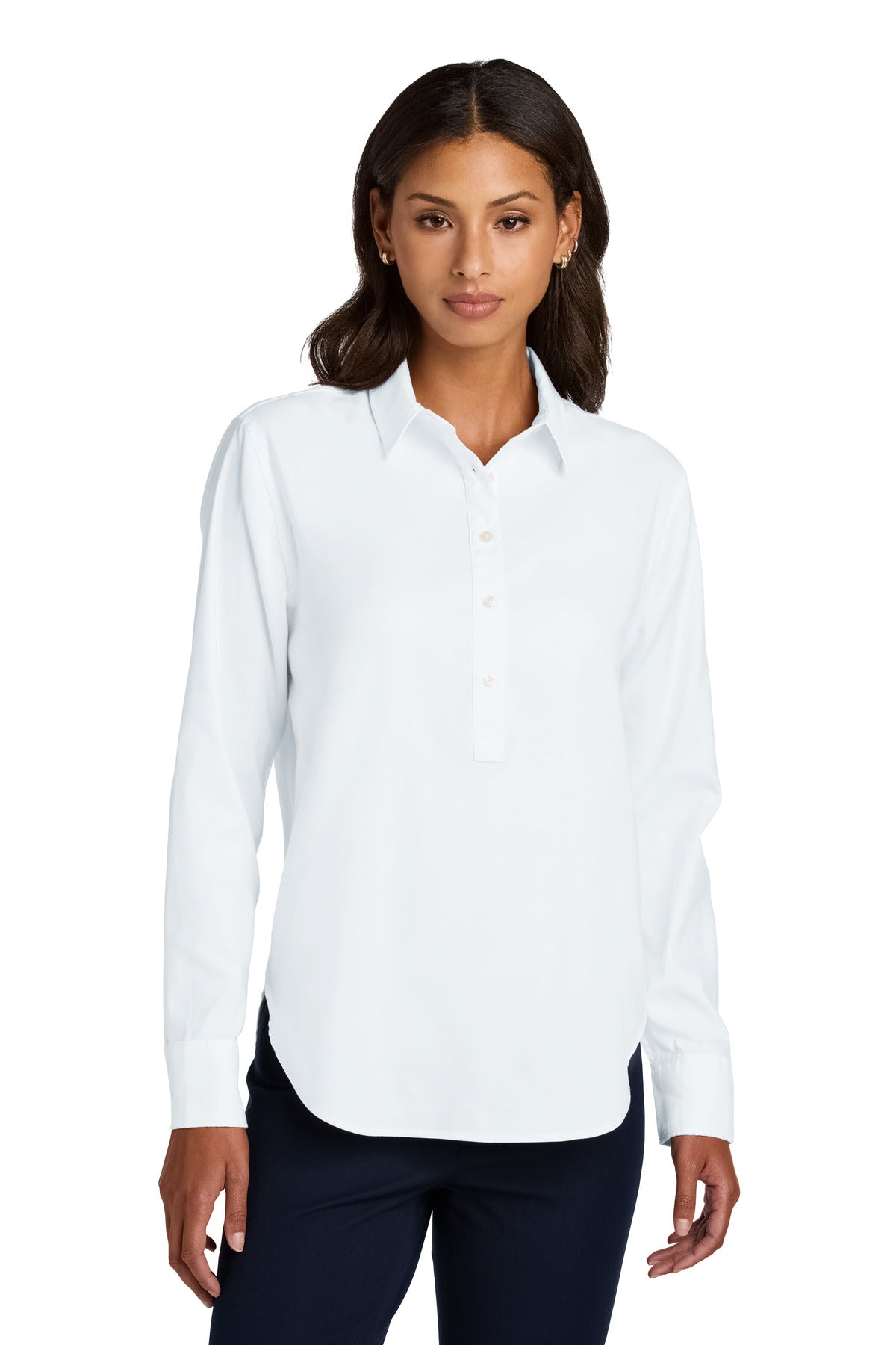 Mercer+Mettle Women's Long Sleeve Modern Oxford Shirt - White