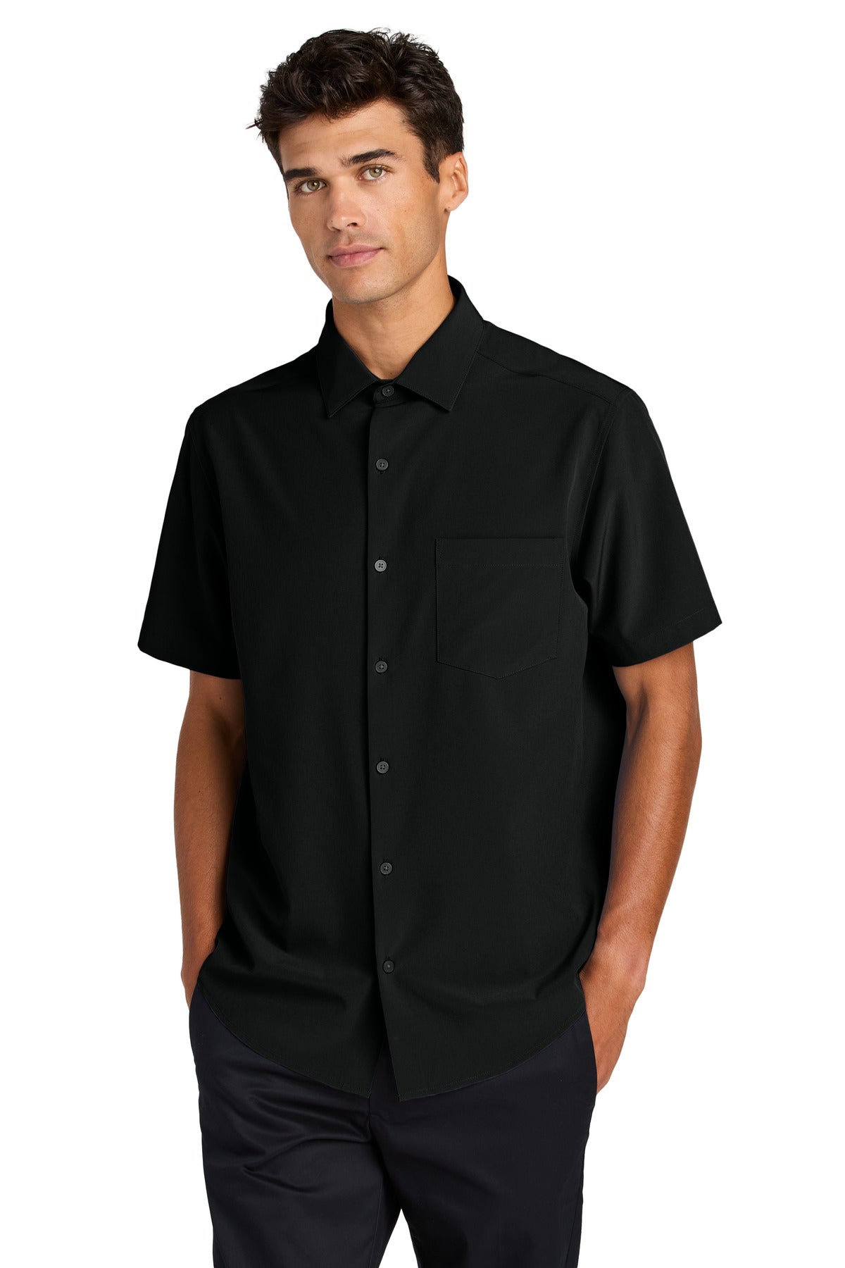 Mercer+Mettle Short Sleeve UV Capital Tech Shirt - Deep Black