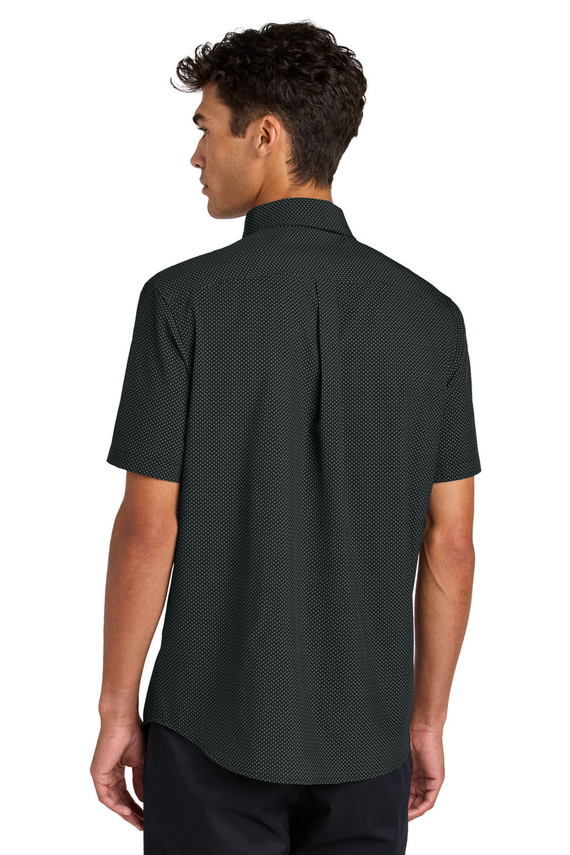 Mercer+Mettle Short Sleeve UV Capital Tech Shirt - Deep Black Triangle Print