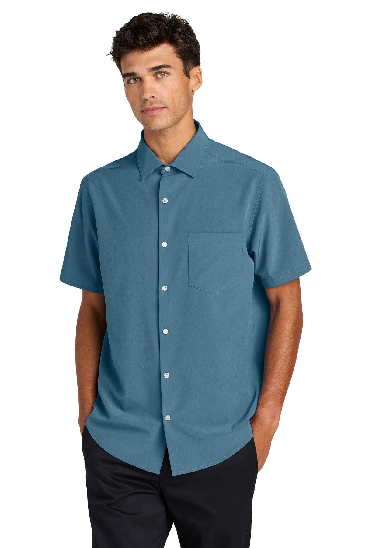 Mercer+Mettle Short Sleeve UV Capital Tech Shirt - Harbor Blue