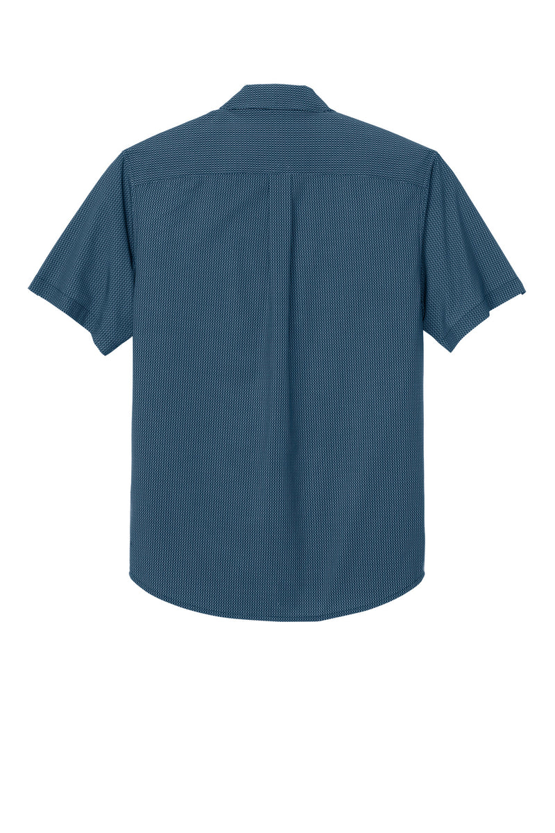 Mercer+Mettle Short Sleeve UV Capital Tech Shirt - Night Navy Dash Print