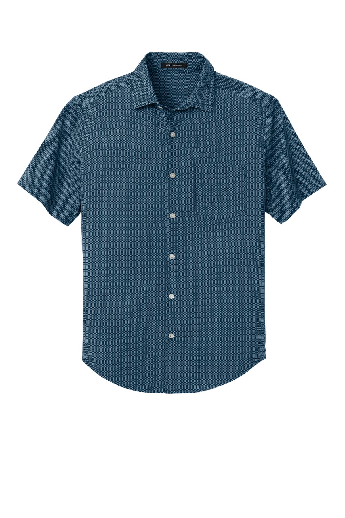 Mercer+Mettle Short Sleeve UV Capital Tech Shirt - Night Navy Dash Print
