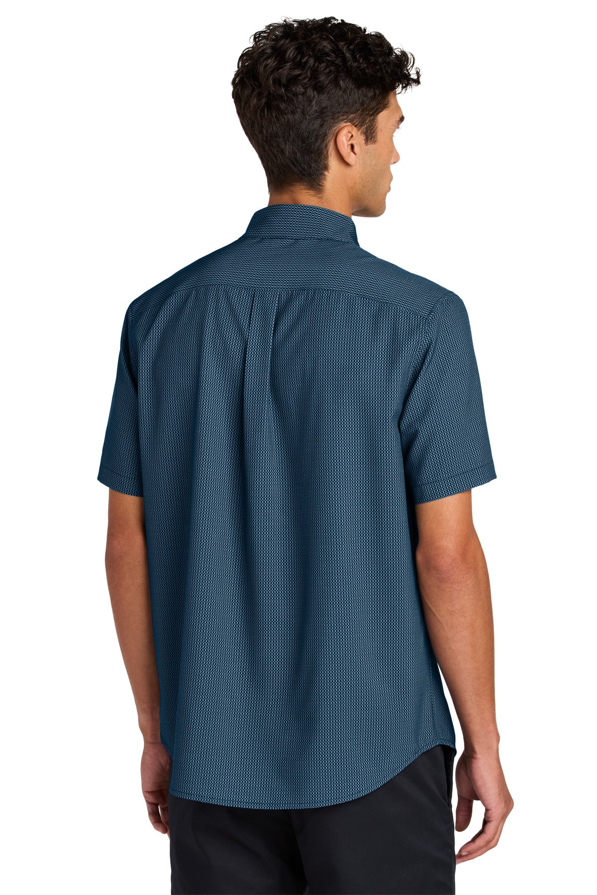 Mercer+Mettle Short Sleeve UV Capital Tech Shirt - Night Navy Dash Print