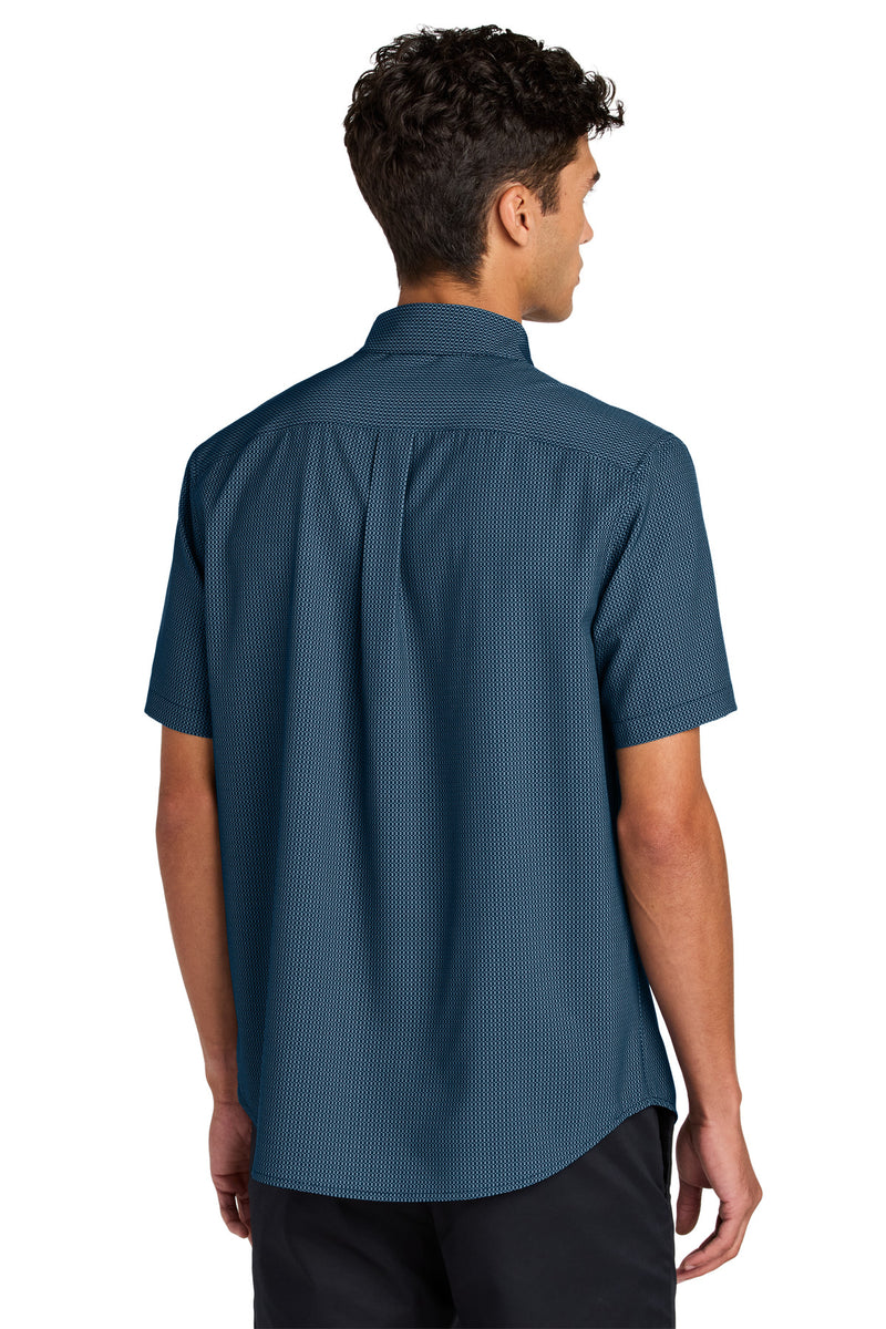 Mercer+Mettle Short Sleeve UV Capital Tech Shirt - Night Navy Dash Print