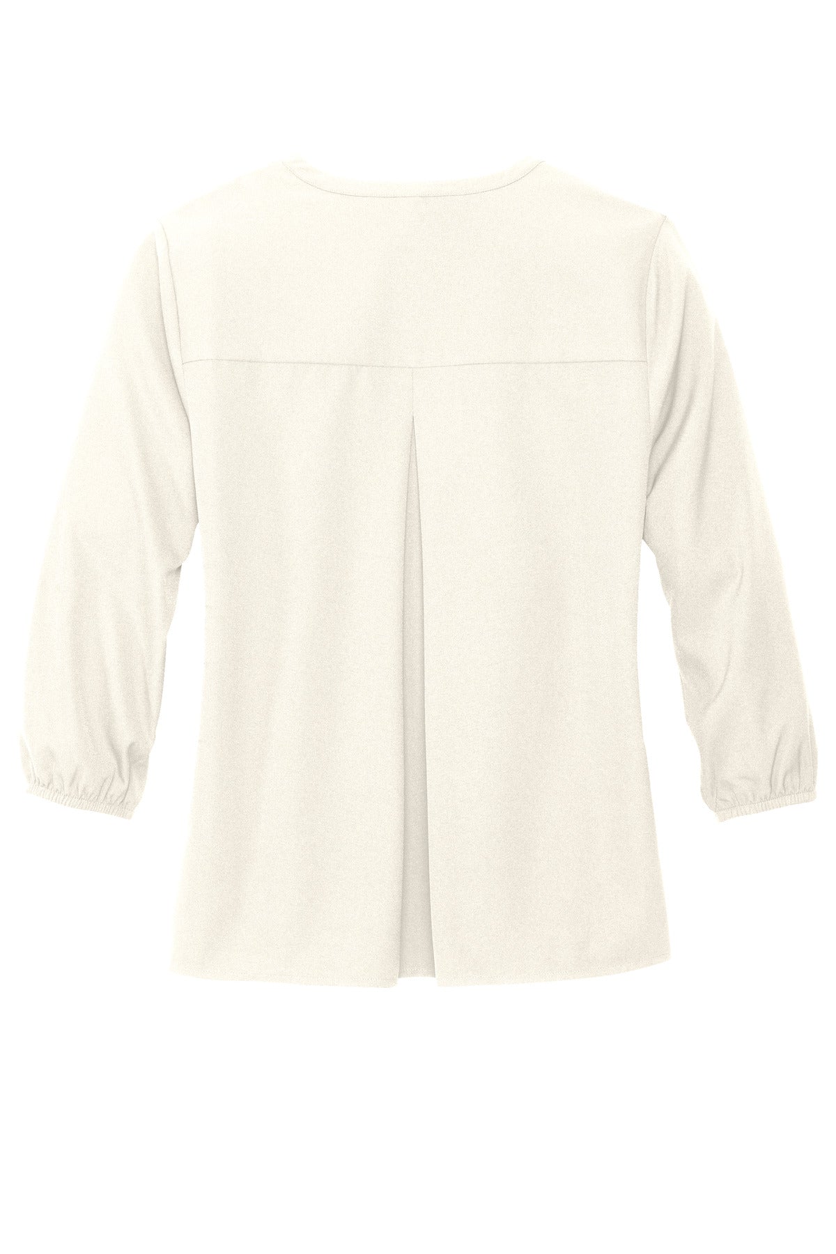 Mercer+Mettle Women's Stretch Crepe 3/4-Sleeve Blouse - Ivory Chiffon