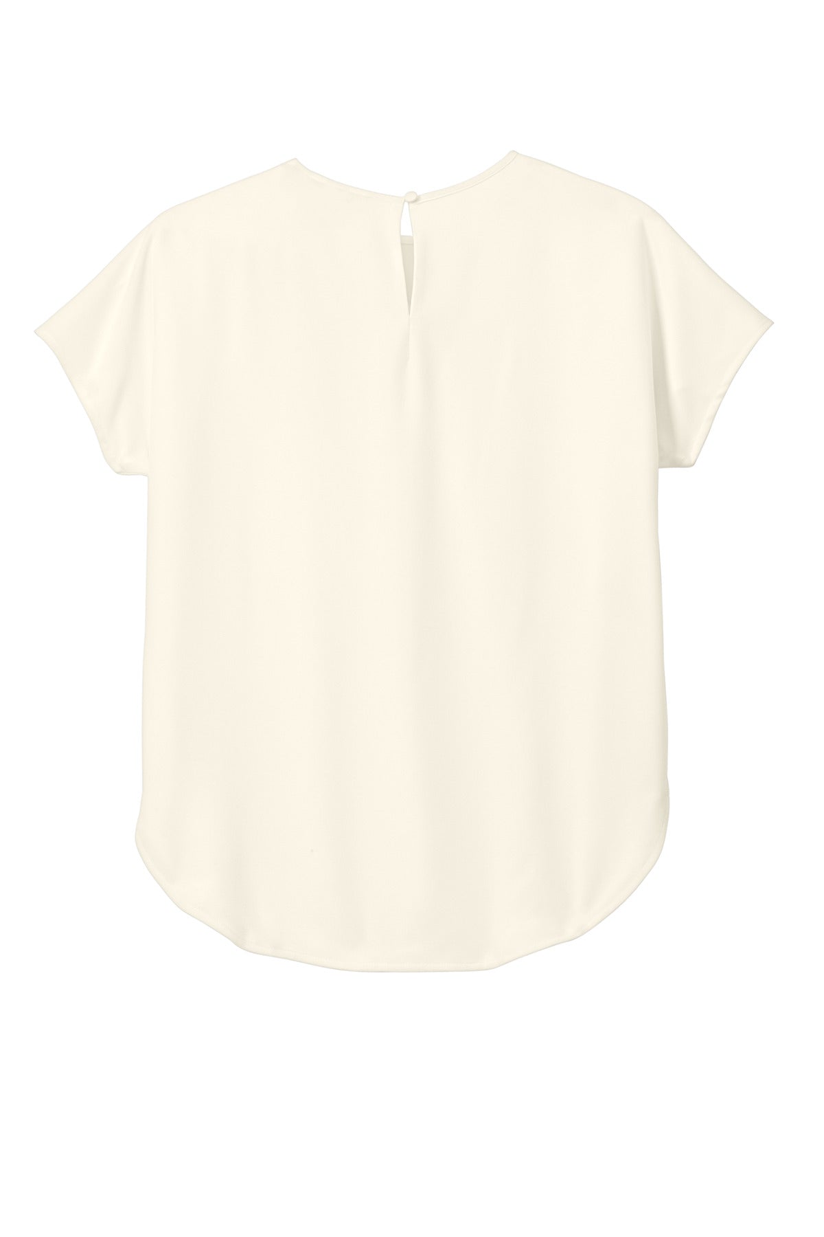 Mercer+Mettle Women's Stretch Crepe Crew - Ivory Chiffon