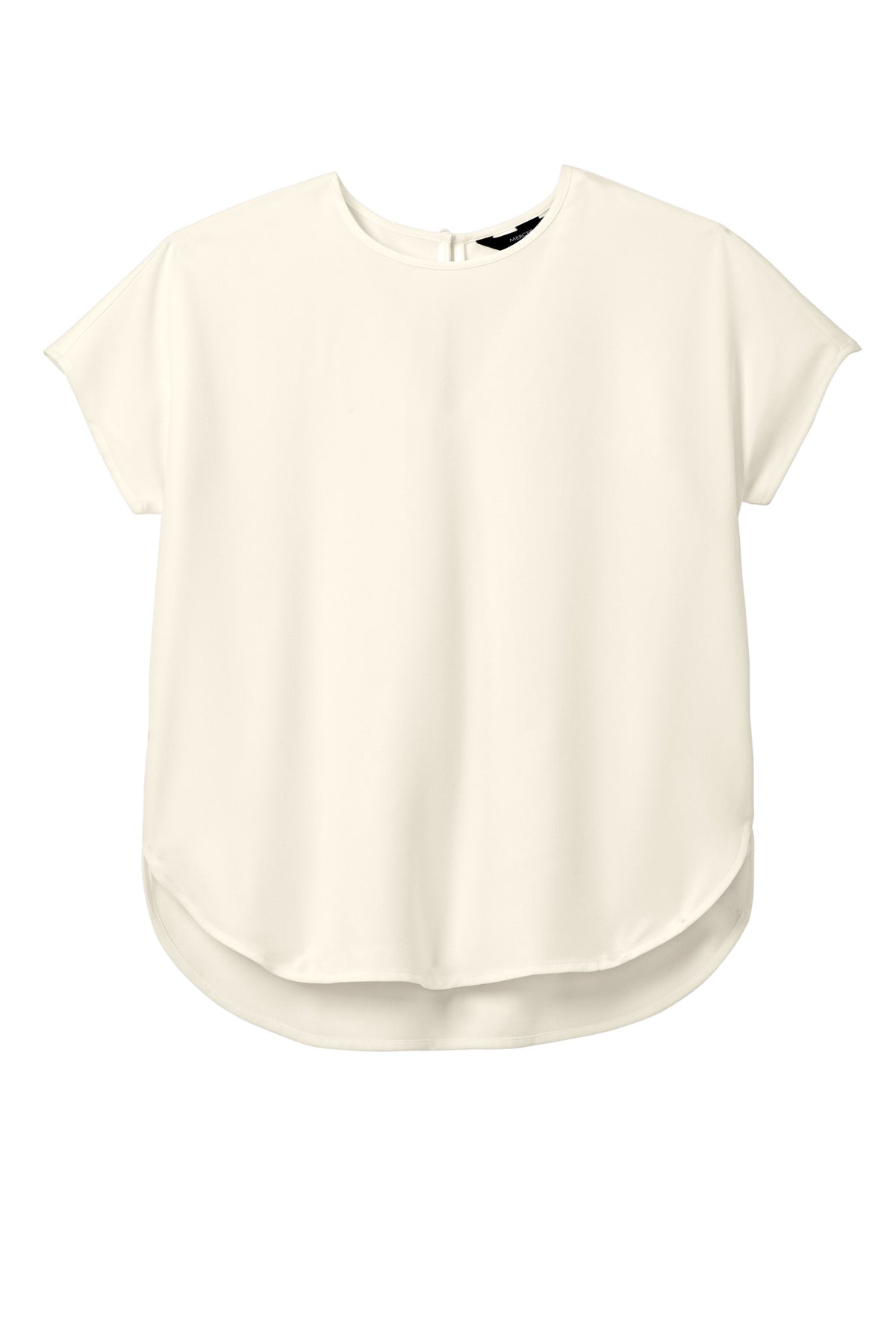 Mercer+Mettle Women's Stretch Crepe Crew - Ivory Chiffon