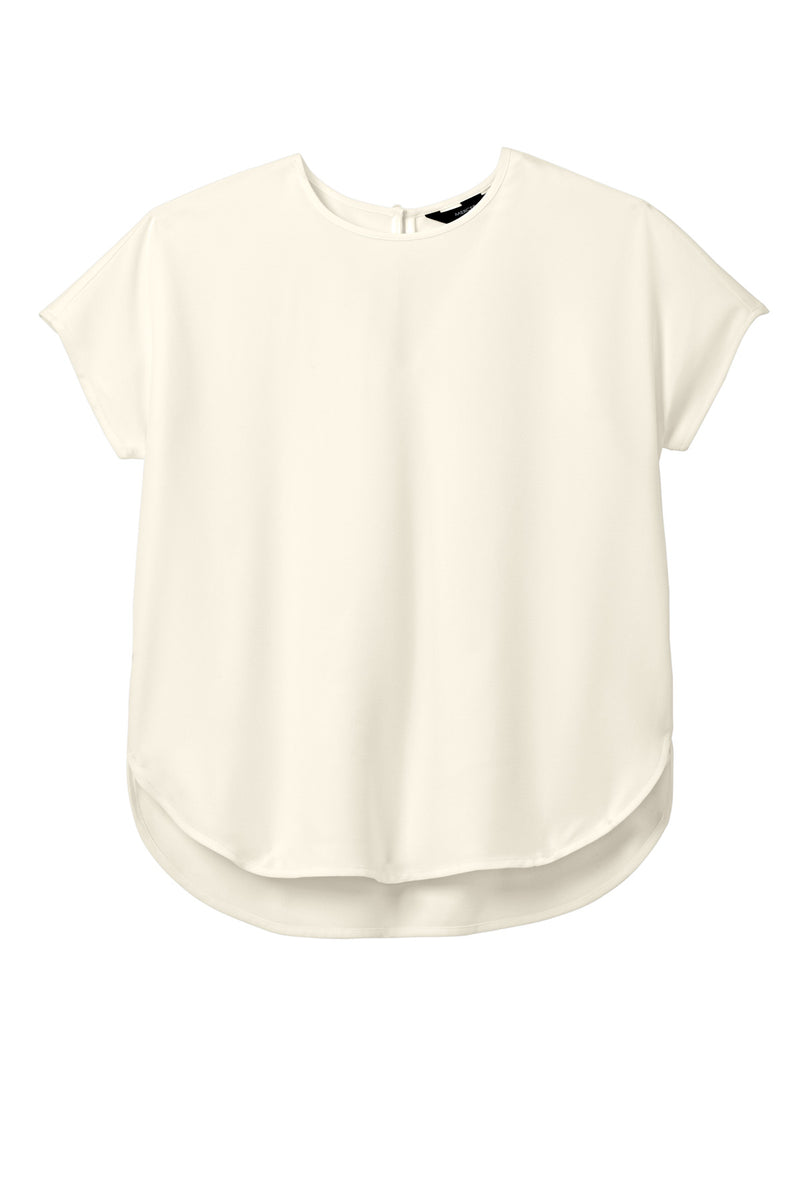 Mercer+Mettle Women's Stretch Crepe Crew - Ivory Chiffon