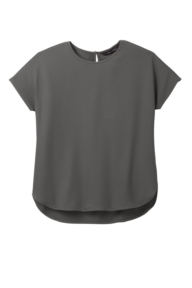 Mercer+Mettle Women's Stretch Crepe Crew - Anchor Grey