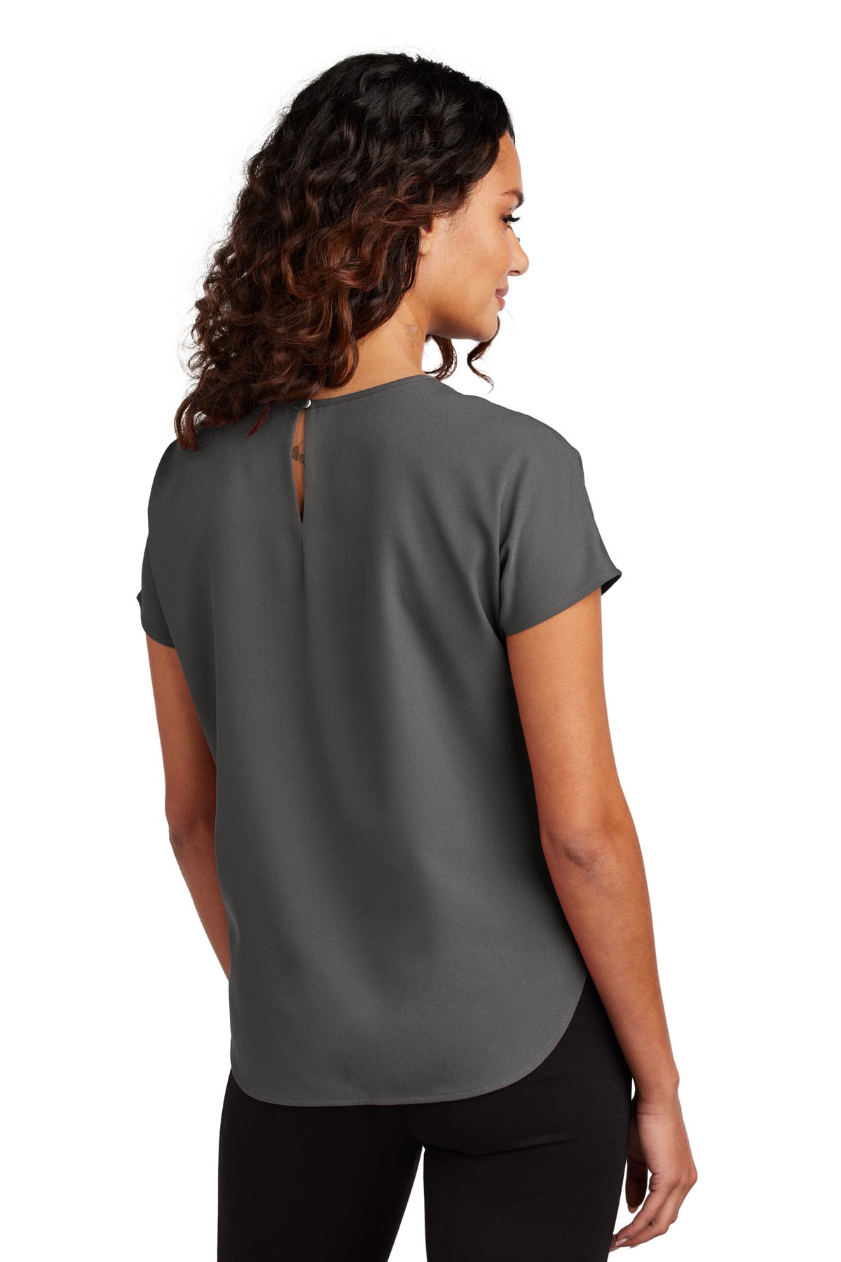 Mercer+Mettle Women's Stretch Crepe Crew - Anchor Grey