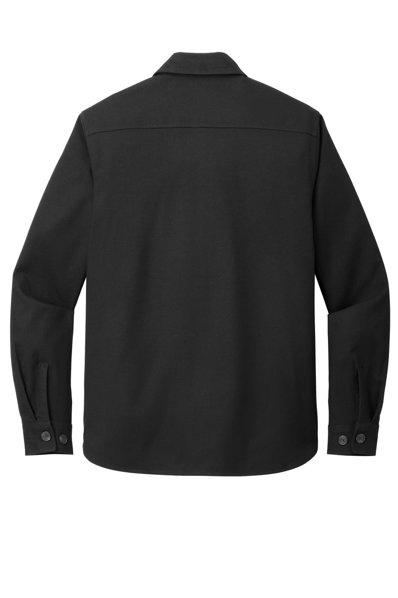 Mercer+Mettle Long Sleeve Twill Overshirt - Deep Black