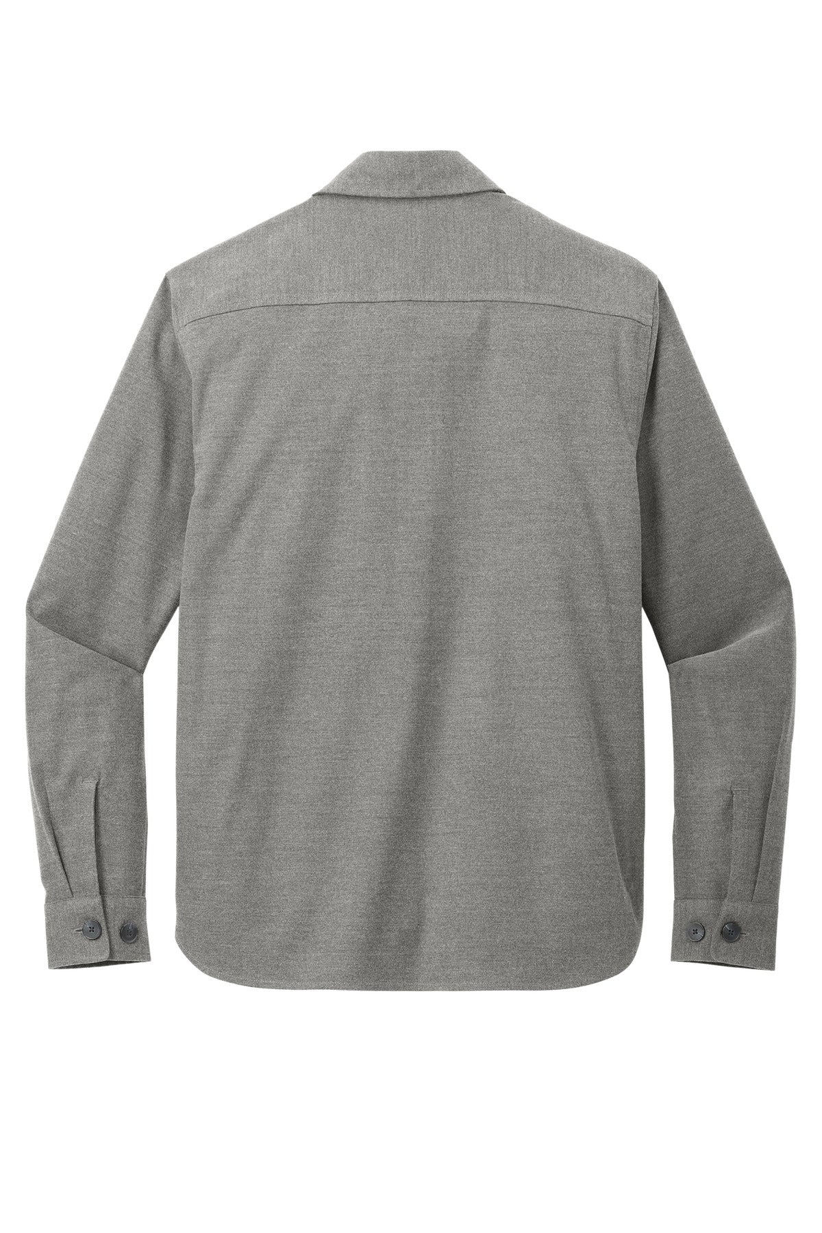 Mercer+Mettle Long Sleeve Twill Overshirt - Light Anchor Grey Heather