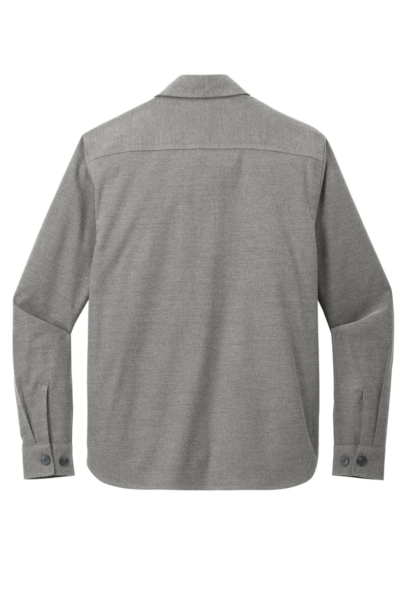 Mercer+Mettle Long Sleeve Twill Overshirt - Light Anchor Grey Heather