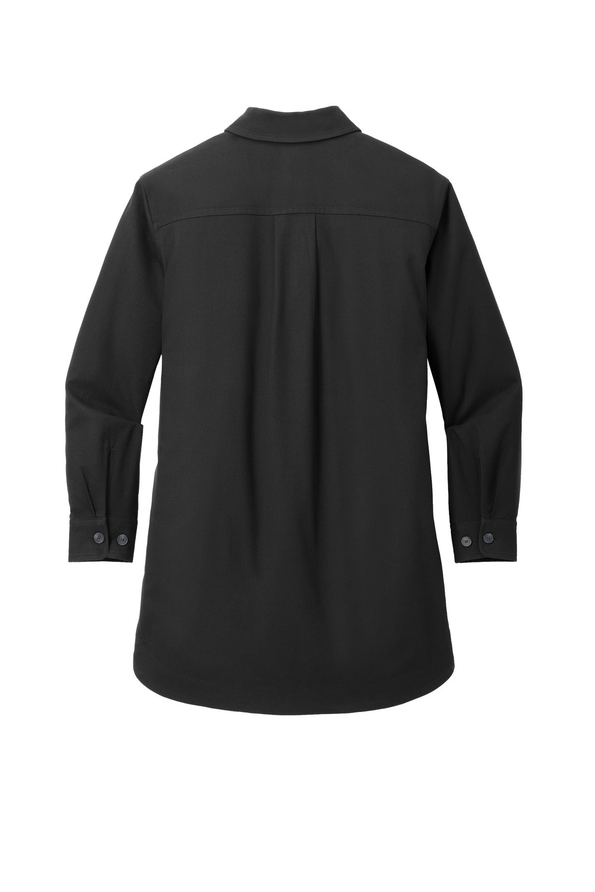 Mercer+Mettle Women's Long Sleeve Twill Overshirt - Deep Black