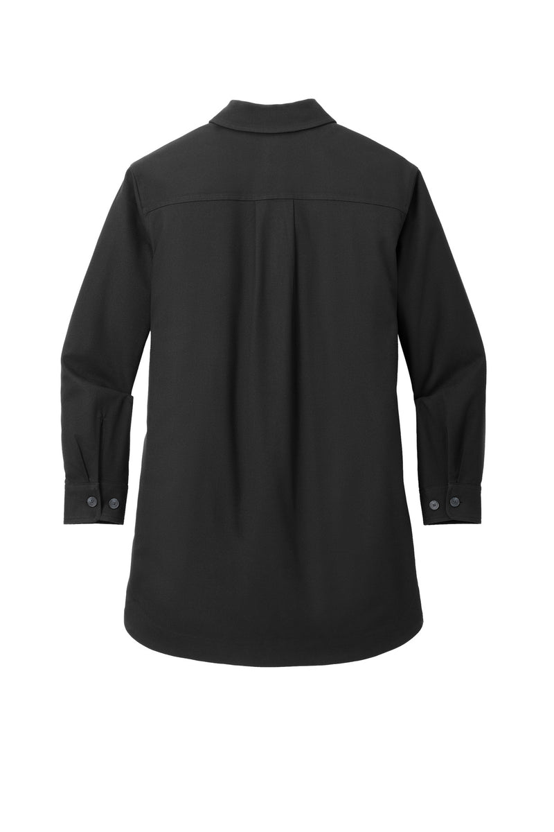 Mercer+Mettle Women's Long Sleeve Twill Overshirt - Deep Black