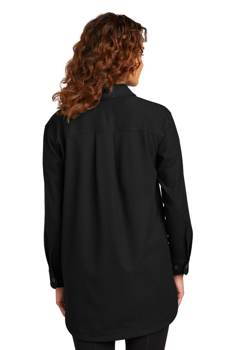 Mercer+Mettle Women's Long Sleeve Twill Overshirt - Deep Black