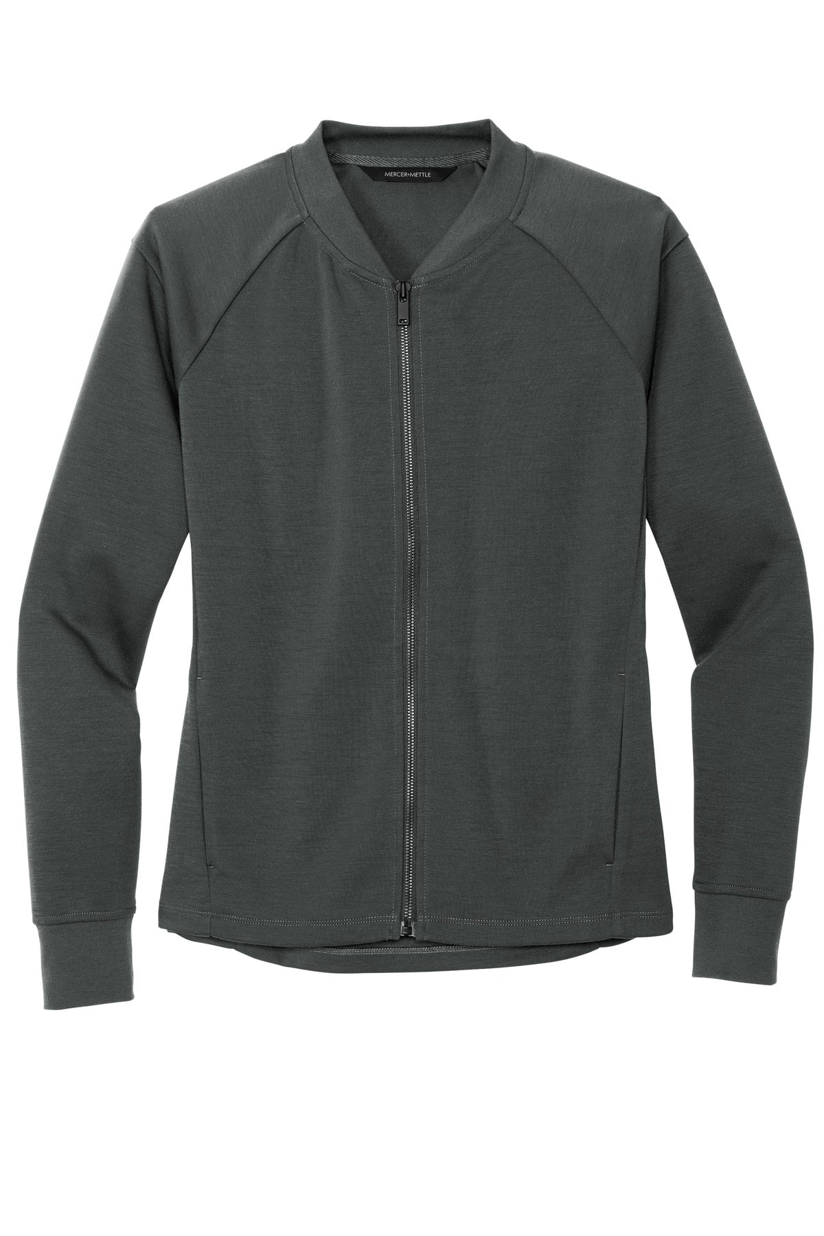 Mercer+Mettle Women's Double-Knit Bomber - Anchor Grey