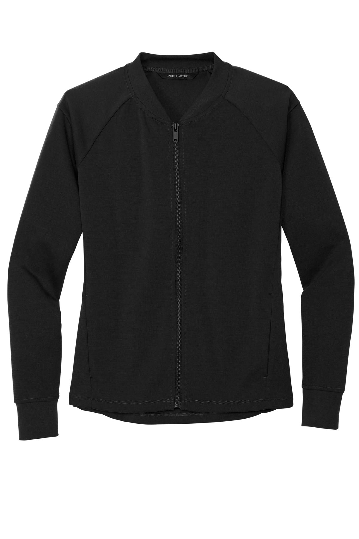 Mercer+Mettle Women's Double-Knit Bomber - Deep Black