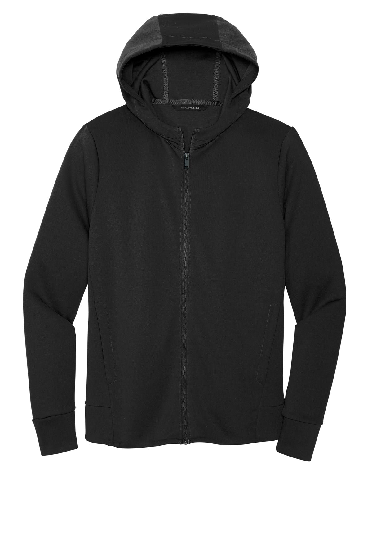Mercer+Mettle Double-Knit Full-Zip Hoodie - Deep Black