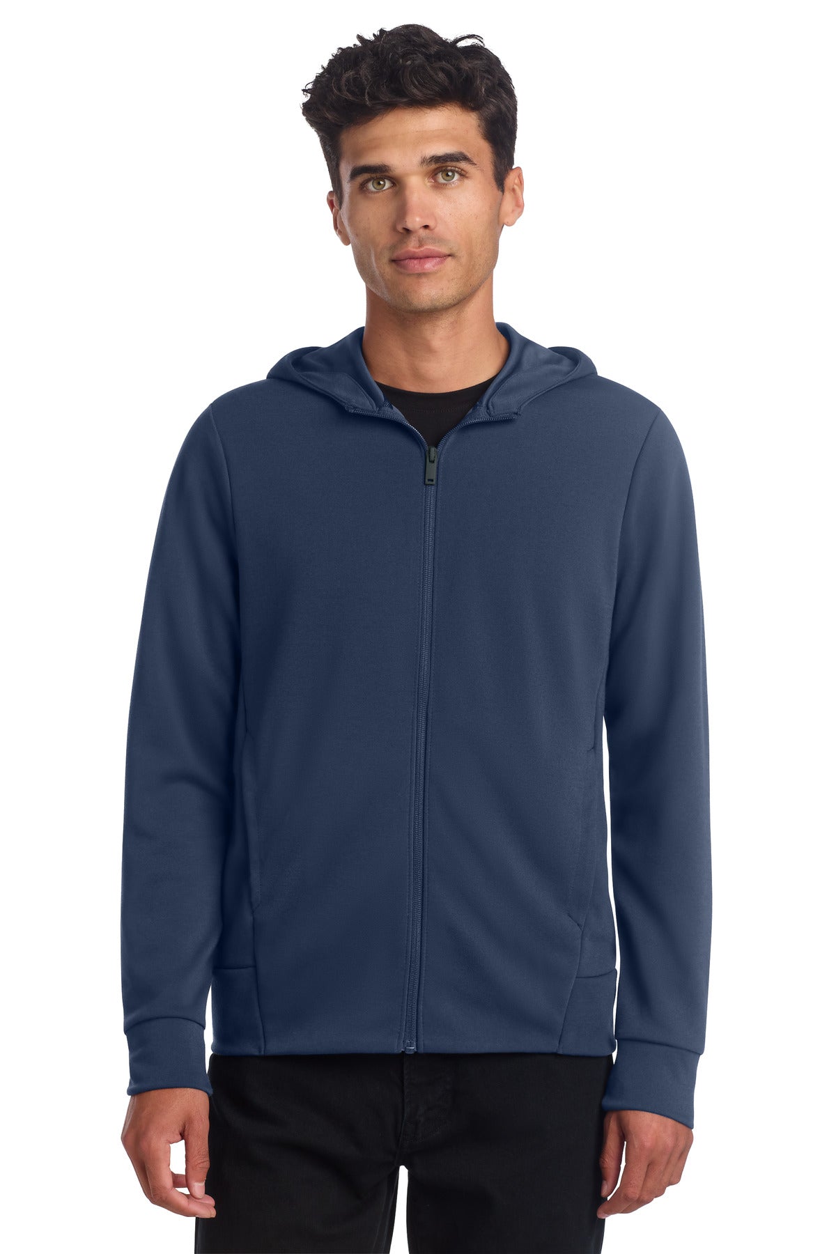 Mercer+Mettle Double-Knit Full-Zip Hoodie - Insignia Blue