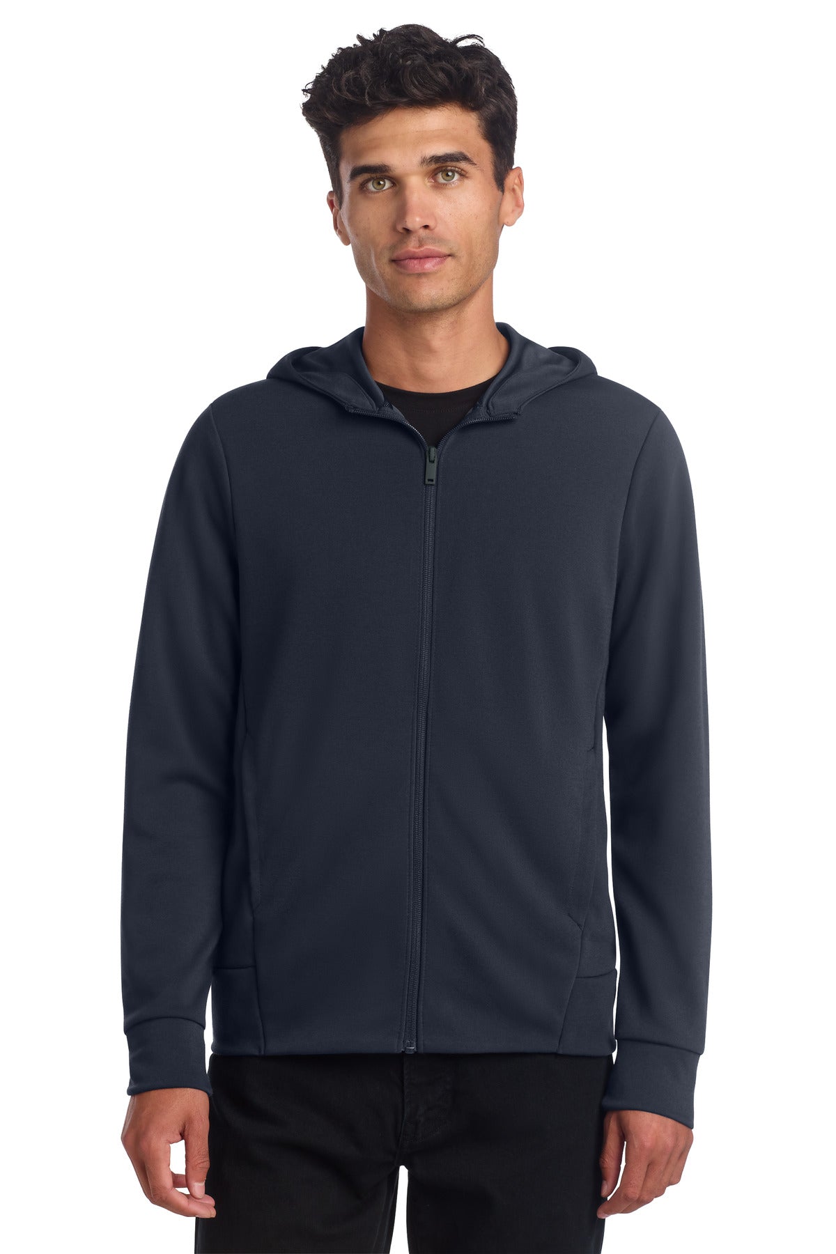 Mercer+Mettle Double-Knit Full-Zip Hoodie - Night Navy