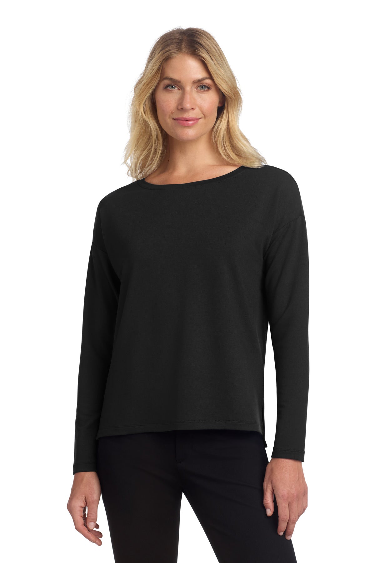 Mercer+Mettle Women's Stretch Drop Shoulder Pullover - Deep Black