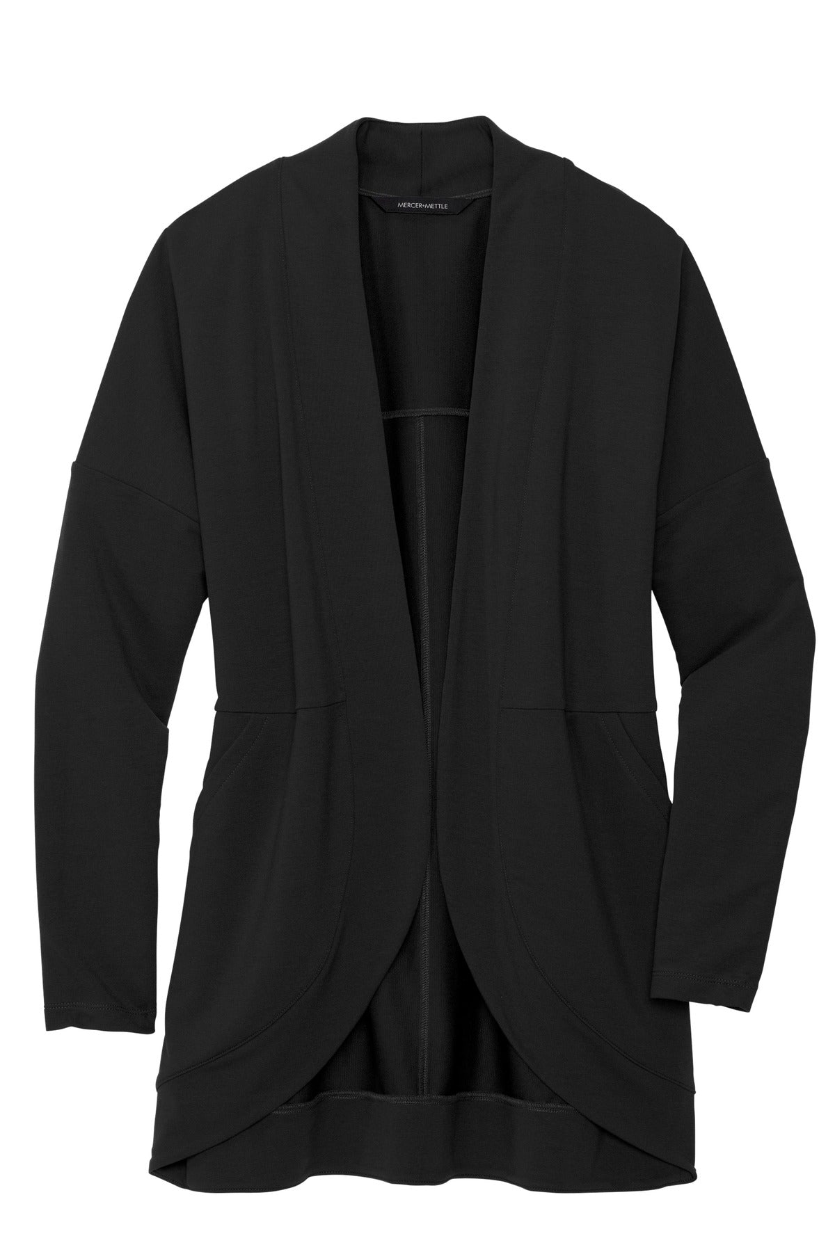 Mercer+Mettle Women's Stretch Open-Front Cardigan - Deep Black