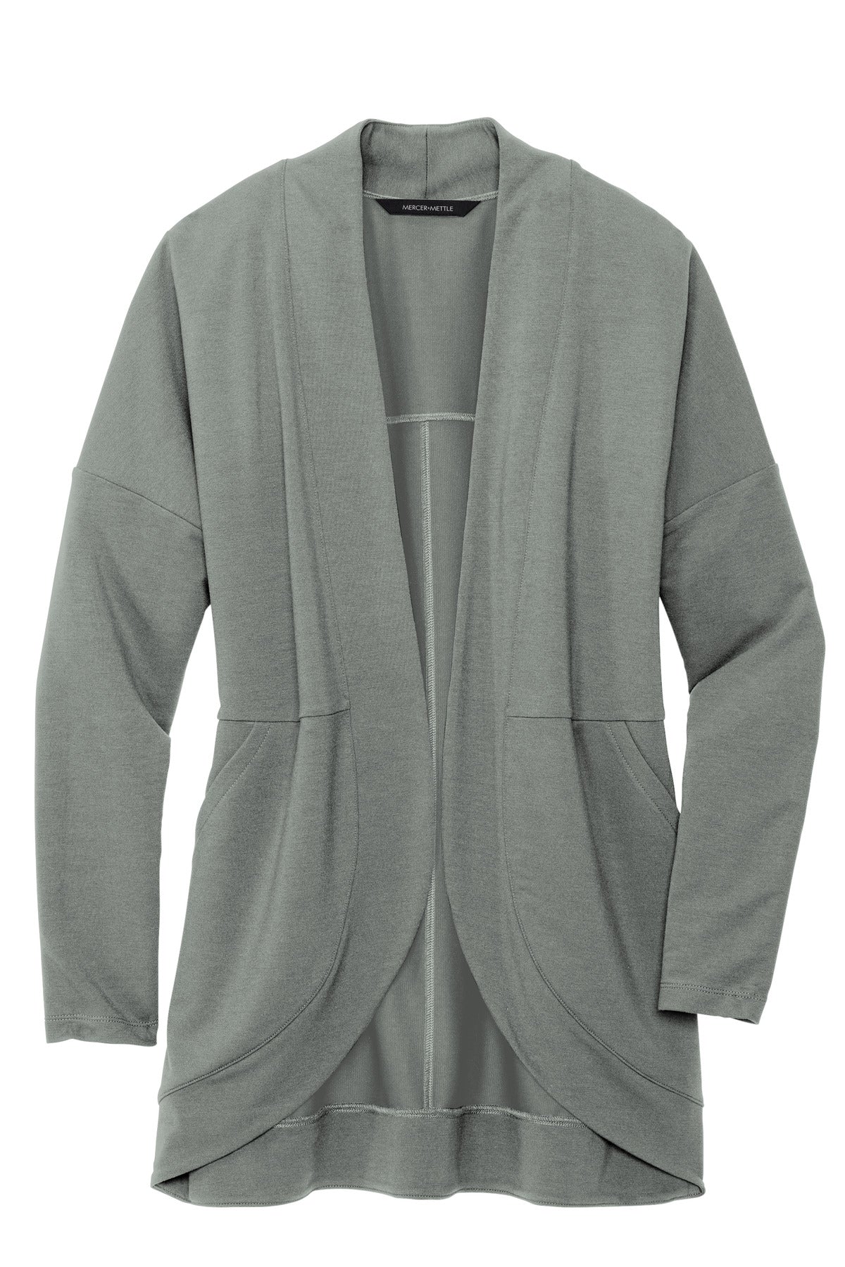 Mercer+Mettle Women's Stretch Open-Front Cardigan - Gusty Grey