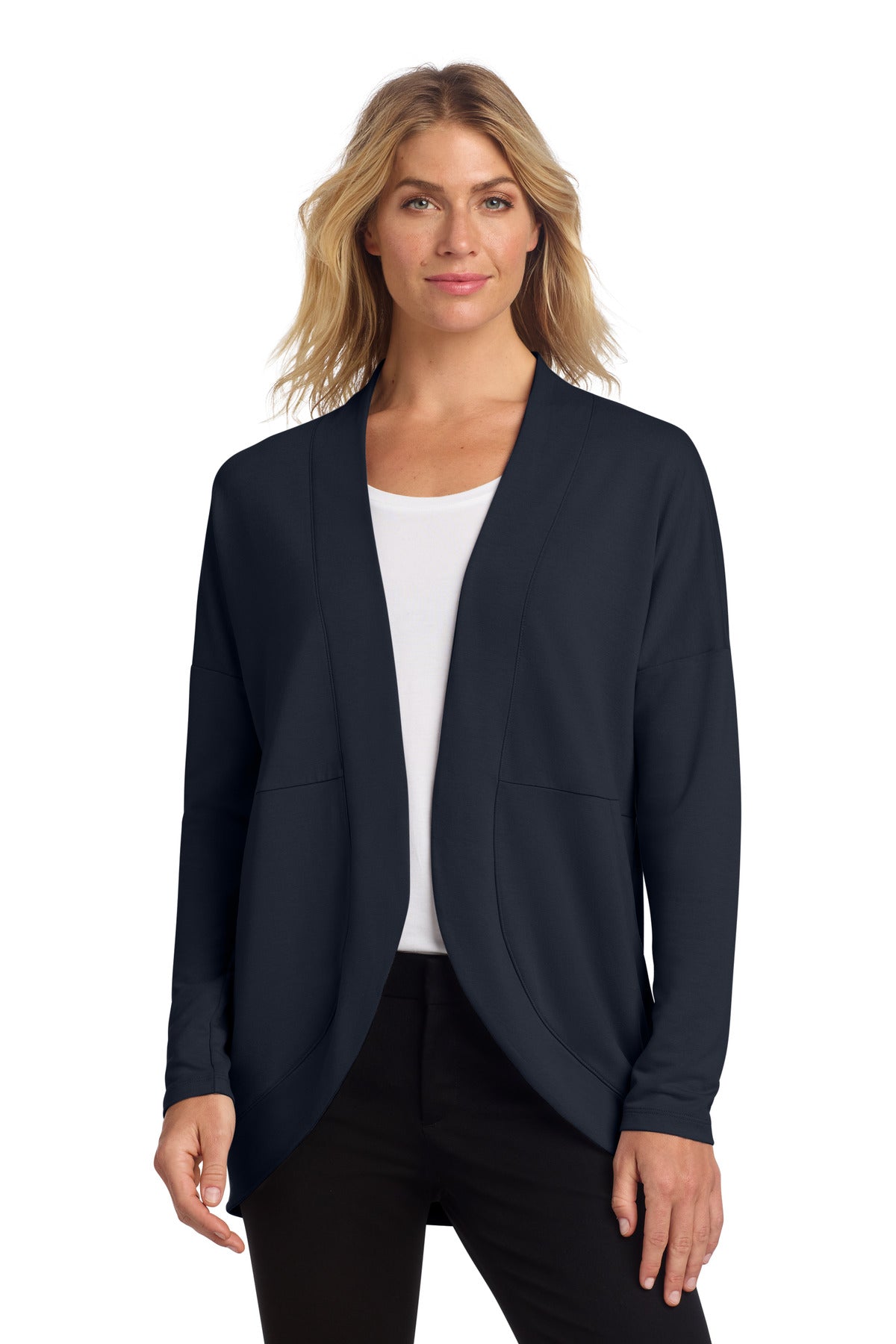 Mercer+Mettle Women's Stretch Open-Front Cardigan - Night Navy