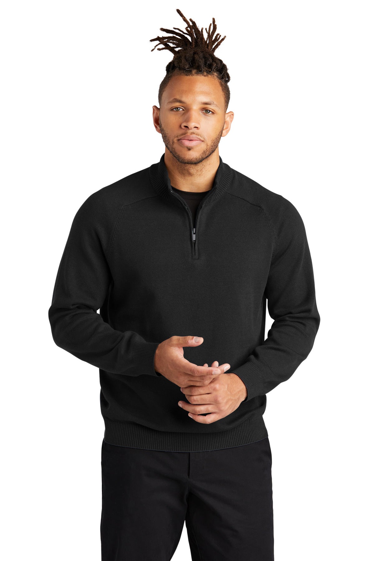 Mercer+Mettle 1/4-Zip Sweater - Deep Black