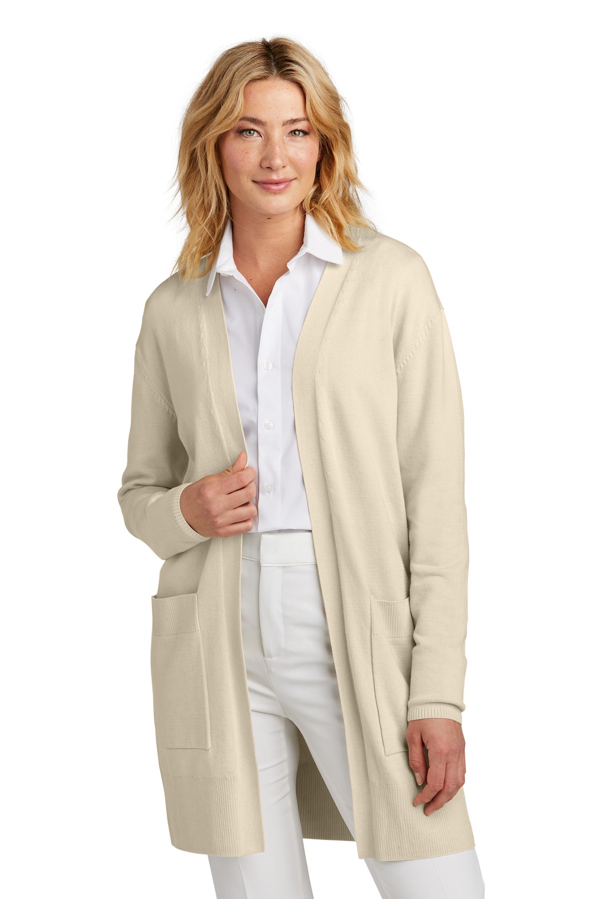 Mercer+Mettle Women's Open-Front Cardigan Sweater - Birch