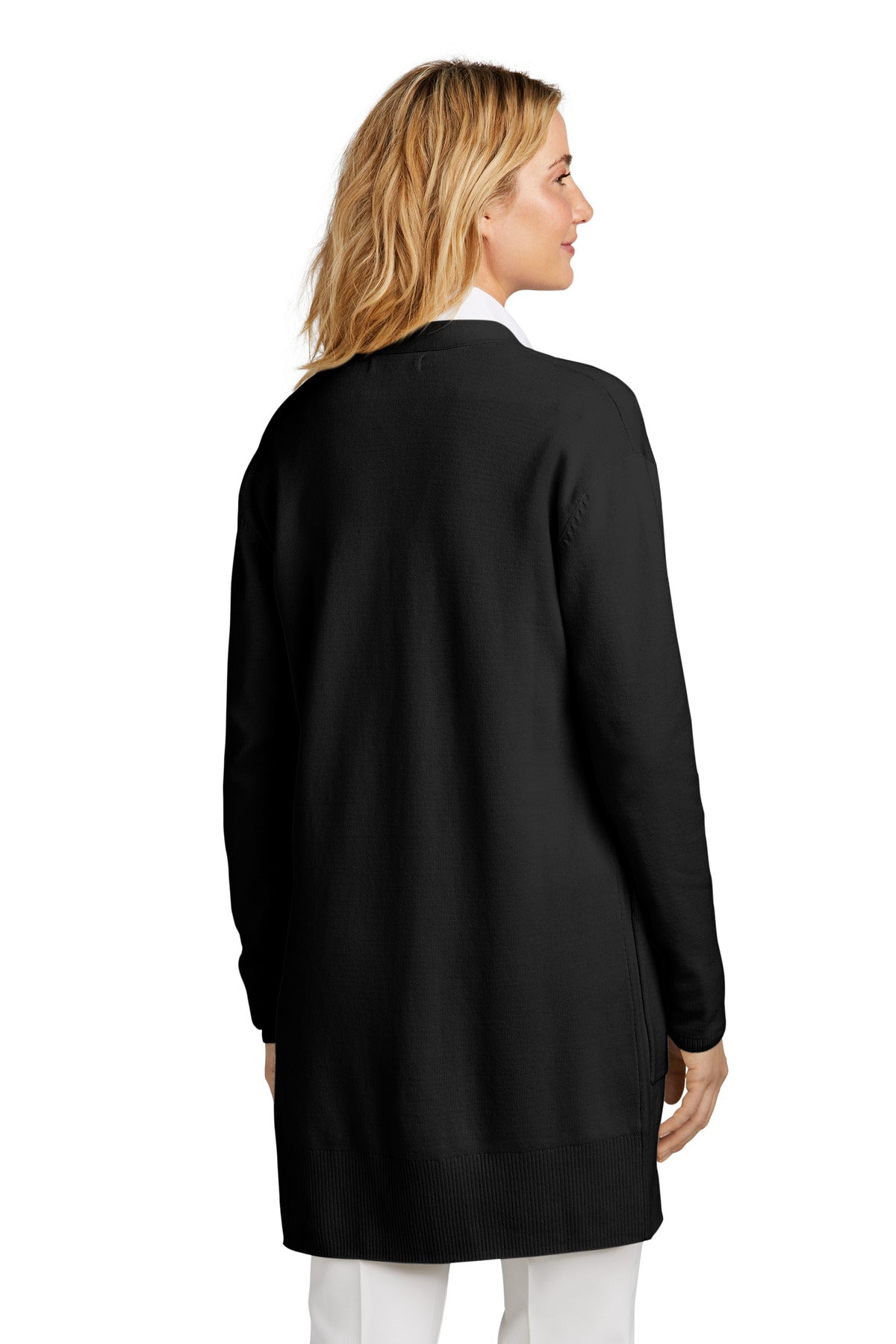 Mercer+Mettle Women's Open-Front Cardigan Sweater - Deep Black