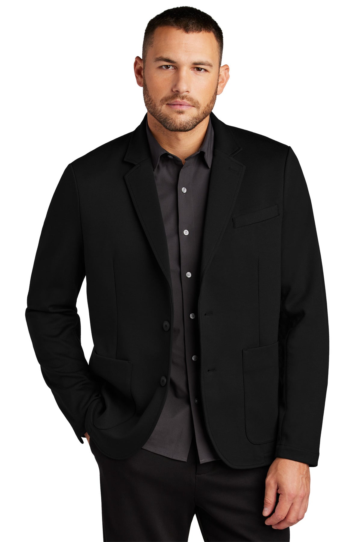 Mercer+Mettle Relaxed Knit Blazer - Deep Black