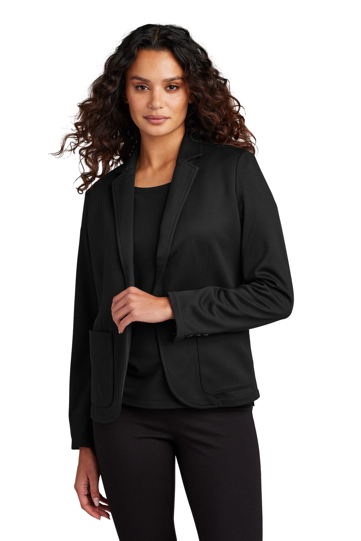 Mercer+Mettle Women's Relaxed Knit Blazer - Deep Black