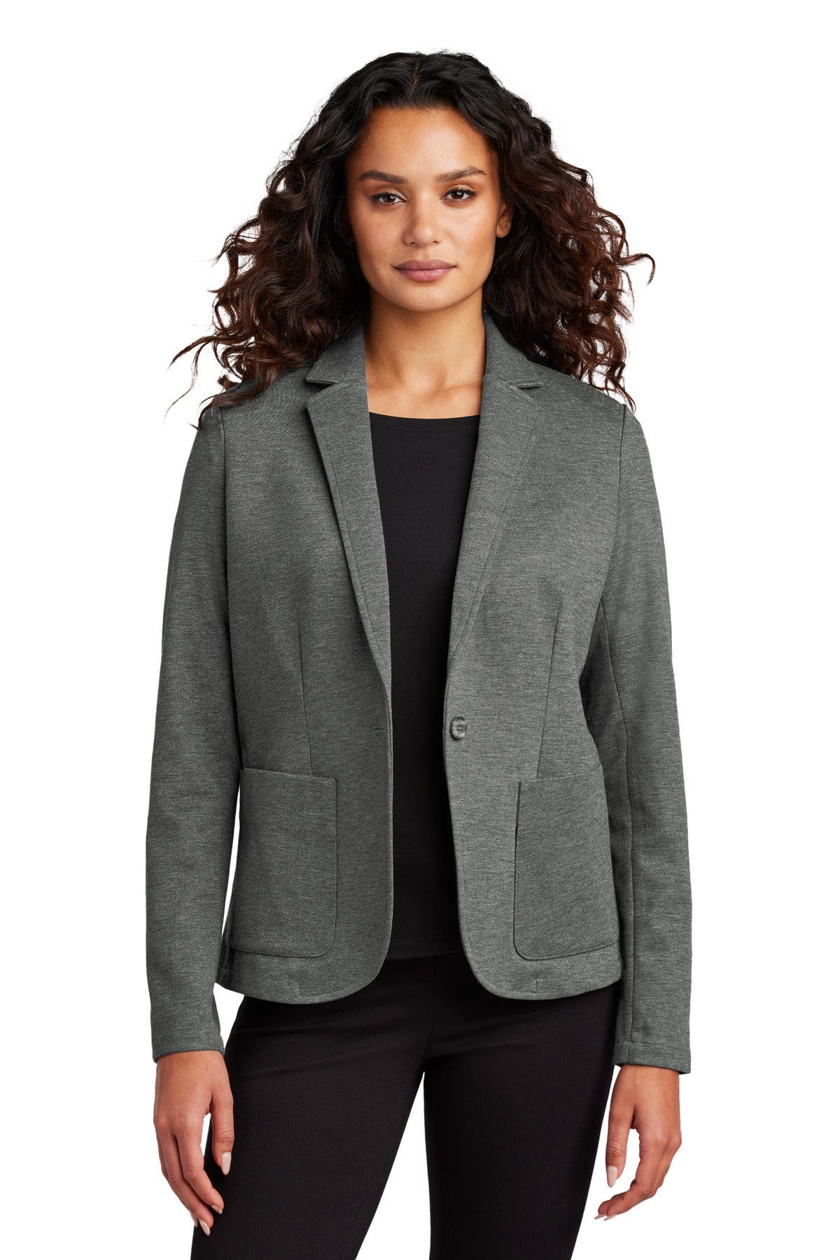 Mercer+Mettle Women's Relaxed Knit Blazer - Storm Grey Heather