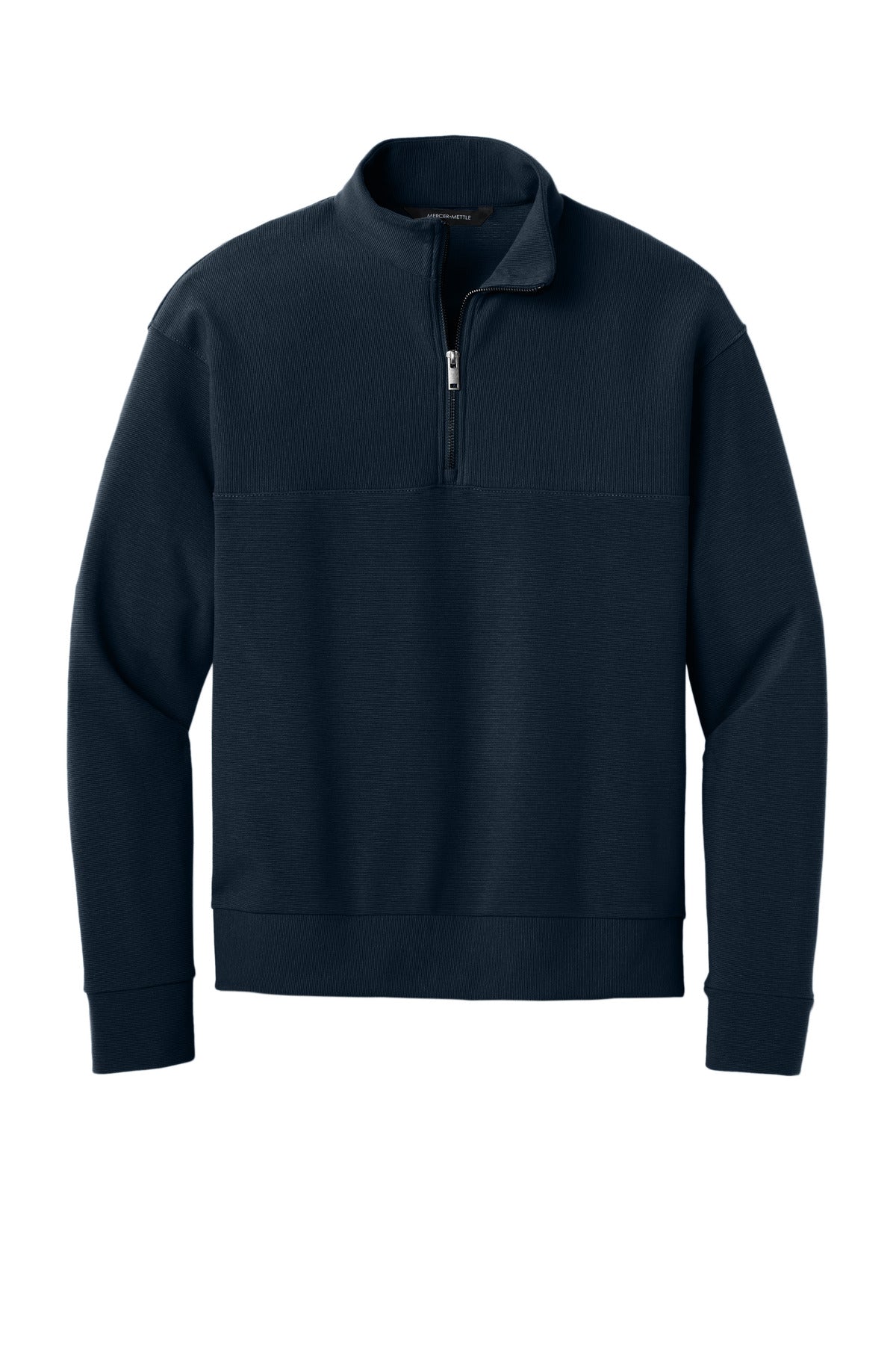 Mercer+Mettle Linear Texture 1/4-Zip - Night Navy