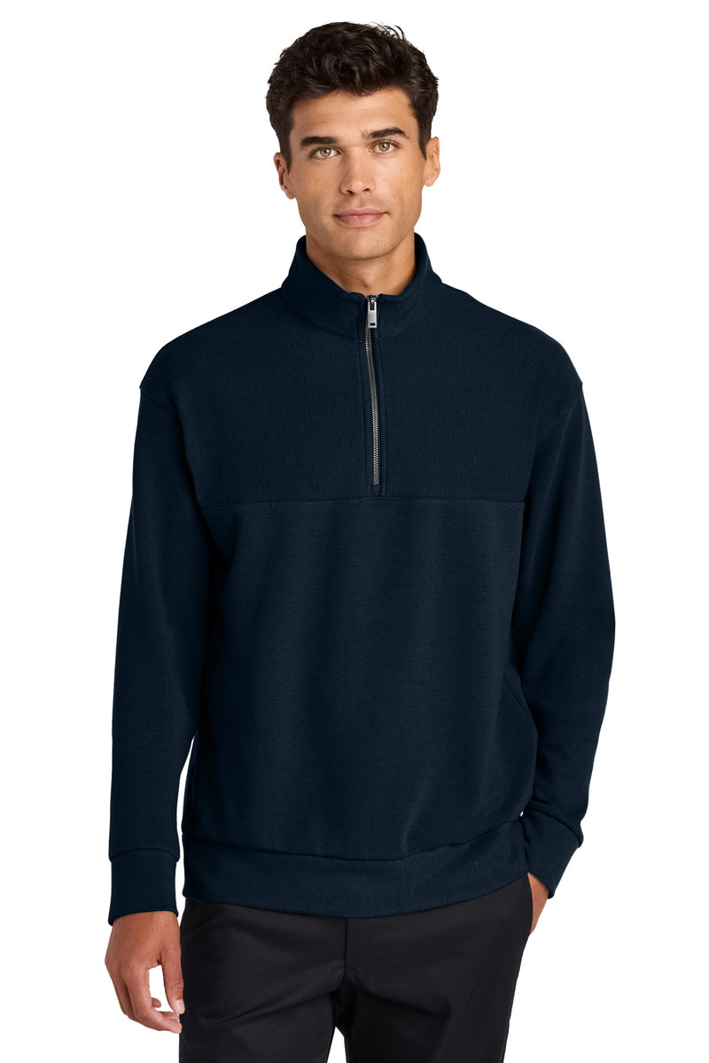 Mercer+Mettle Linear Texture 1/4-Zip - Night Navy