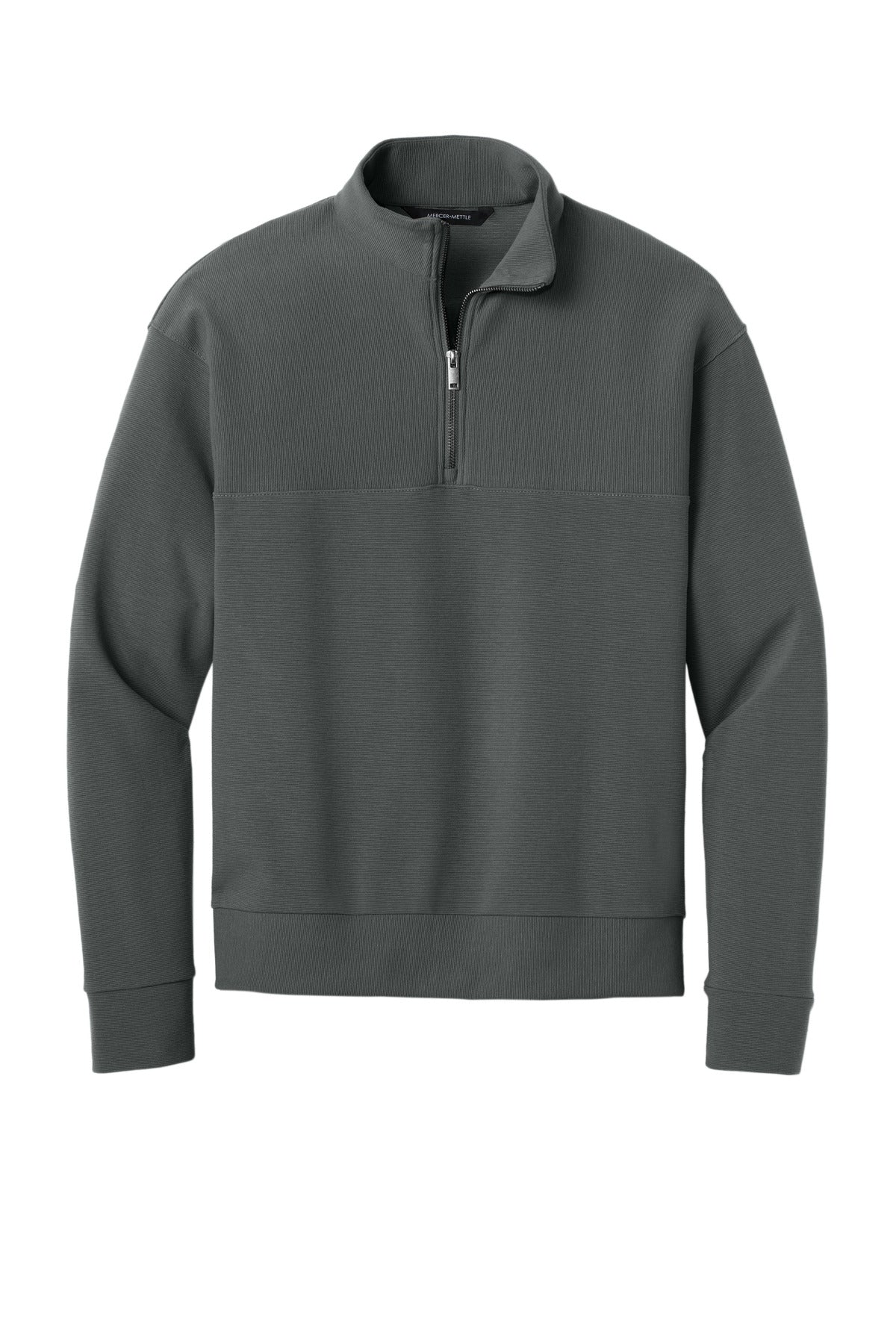 Mercer+Mettle Linear Texture 1/4-Zip - Storm Grey